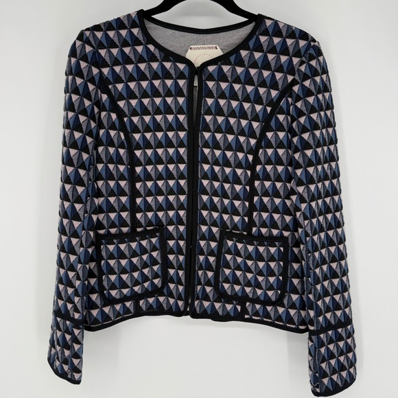 Anthropologie Jackets & Blazers - ANTHROPOLOGIE HEI HEI VALO QUILTED JACKET XS DIAMOND GEOMETRIC PRINT